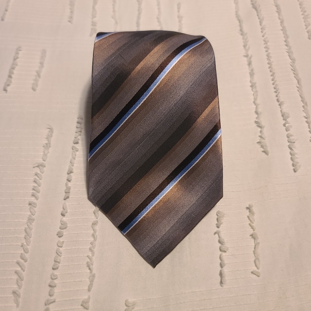 Van Heusen Brown Striped Neck Tie